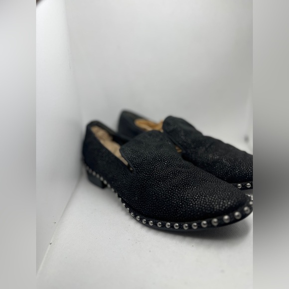 Adrianna Papell Prince Womens Studded Smoking Leather Low Heel Loafers - Picture 1 of 14